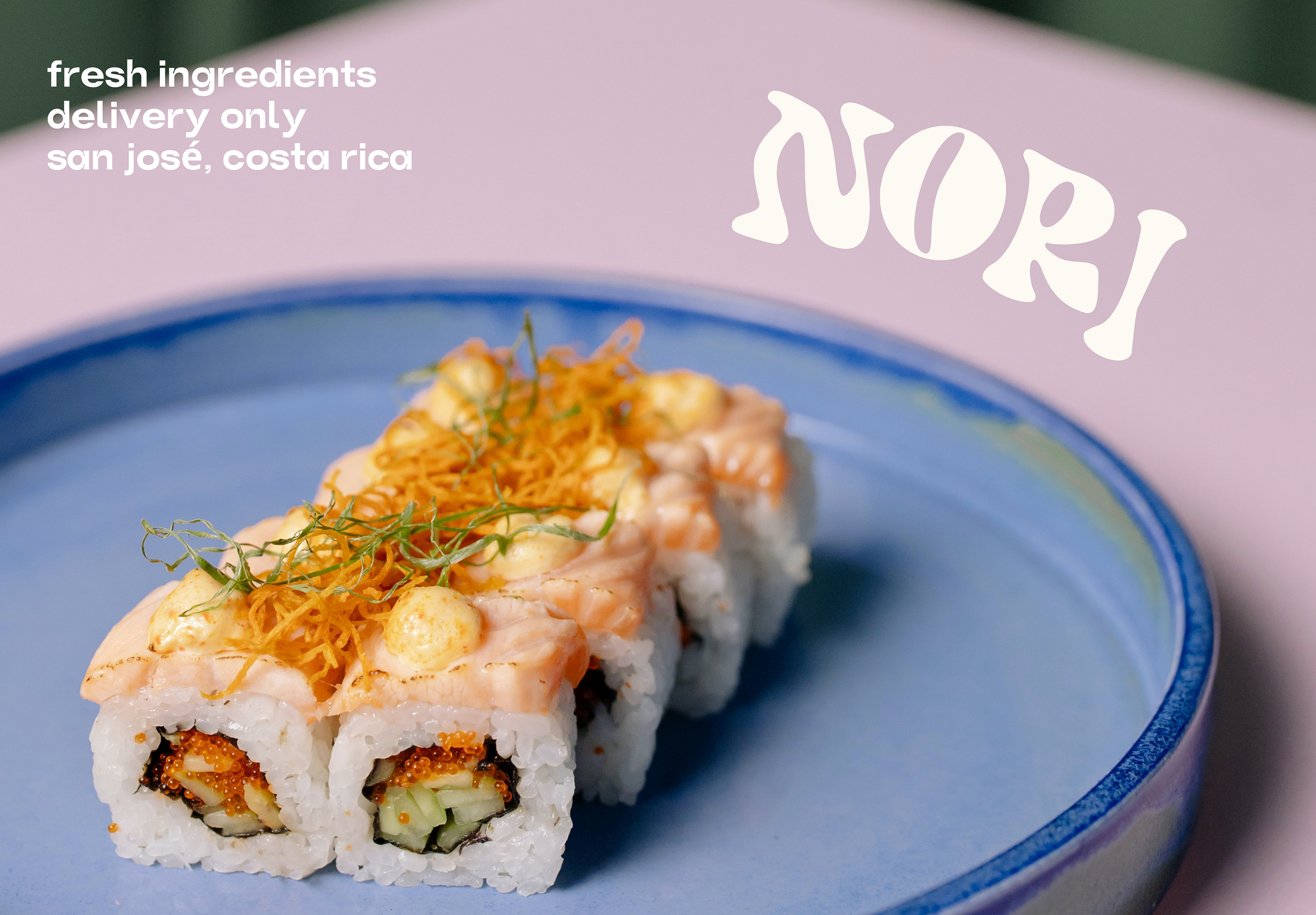 Nori. Concept of a sushi restaurant