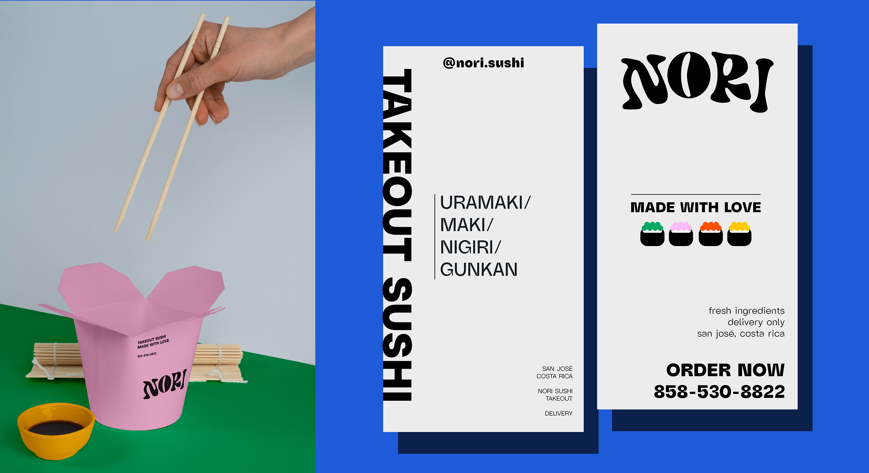 Nori. Concept of a sushi restaurant