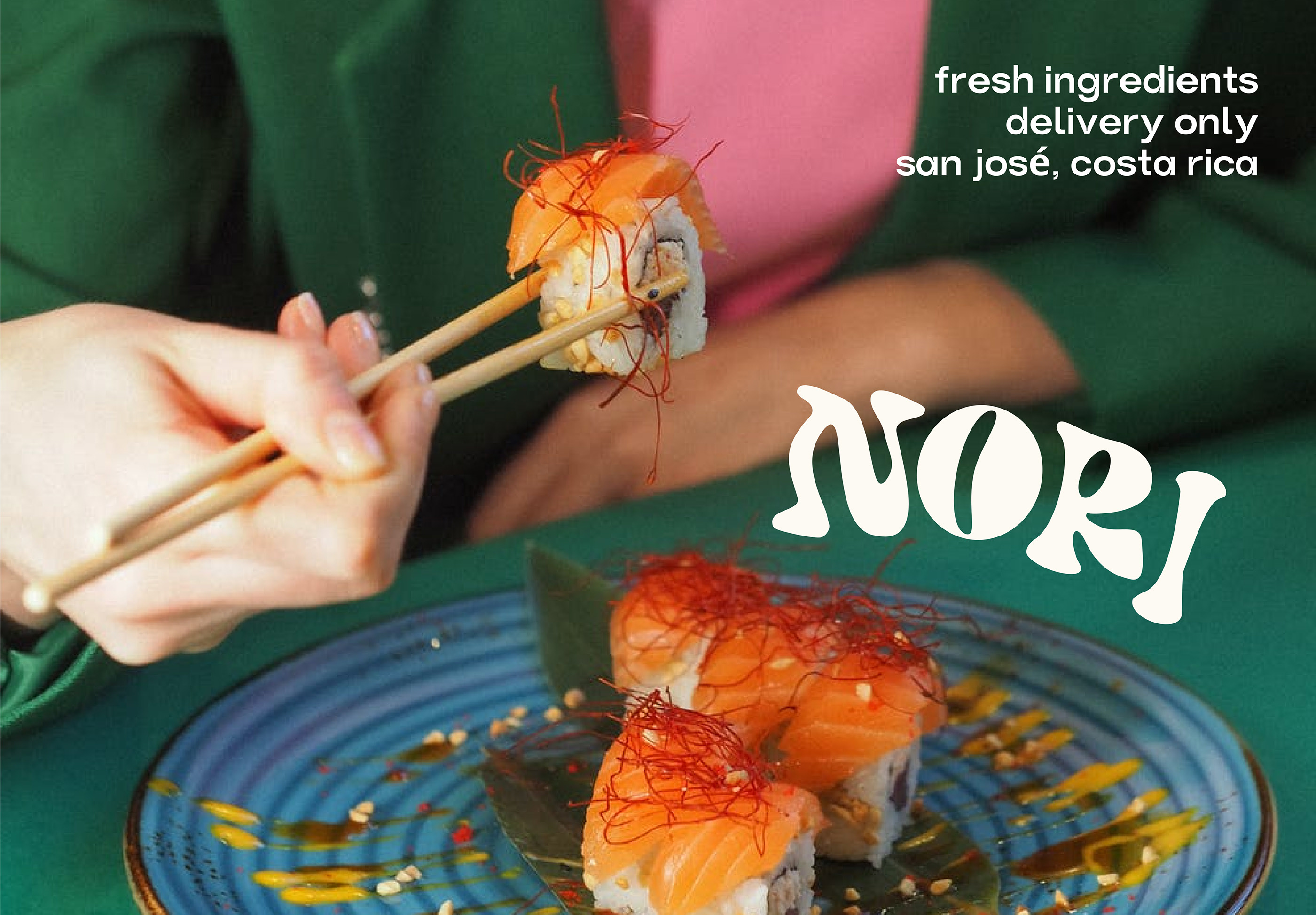 Nori. Concept of a sushi restaurant