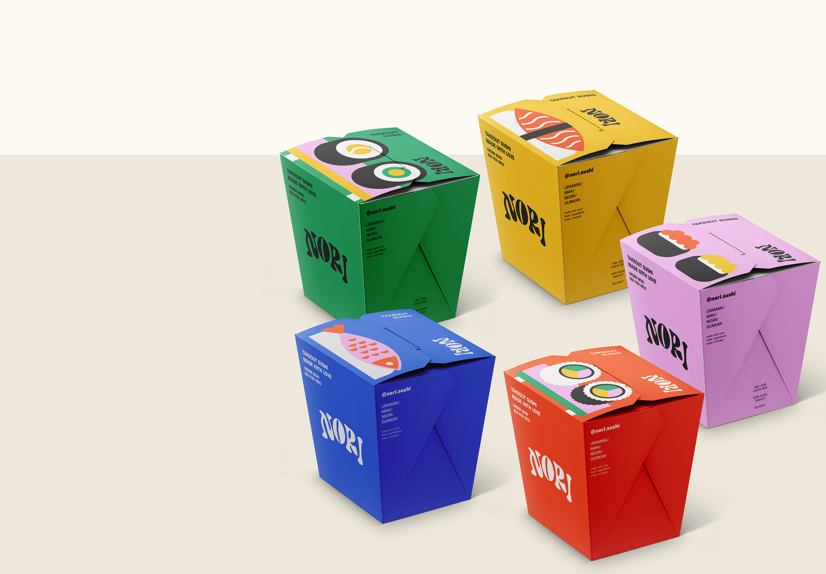 Nori. Concept of a sushi restaurant